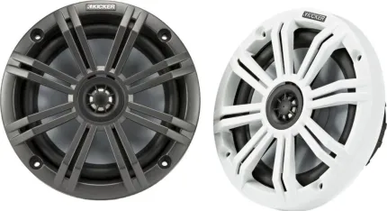 2x HP 6.5'' avec grilles blanches et grises charbon de 165 mm - 4 ohms - Série KM