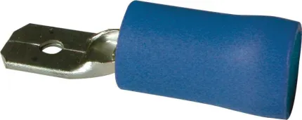 Boîte 100 cosses mâle plates 6.3mm BLEU standard