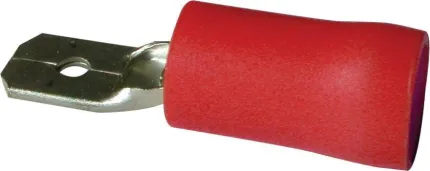 Boite 100 cosses mâles 6.3mm rouge - standard