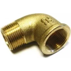 Coude mâle/femelle laiton 3''