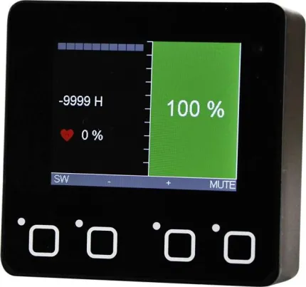 Ecran 12/24V couleur 2.4'' 320x240 pixels et 500cd/m², avec 4 touches sensitives, 1 capteur luminosité, 1 buzzer interne, 1 port de communication CAN, avec cordon CAN 3m et connecteur M12 5 broches et Interface pour batterie Crosseven Lithium CAN