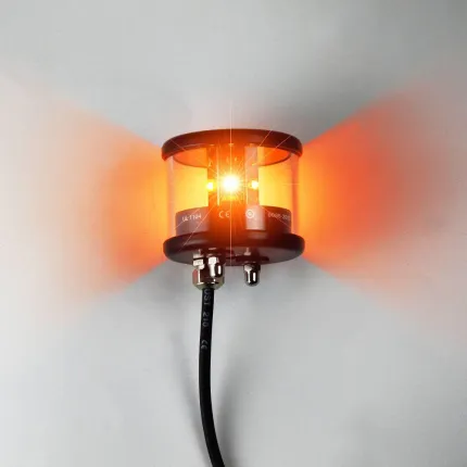 FEU LED SERIE 580 TOUT HORIZON JAUNE FLASH 360° carter noir