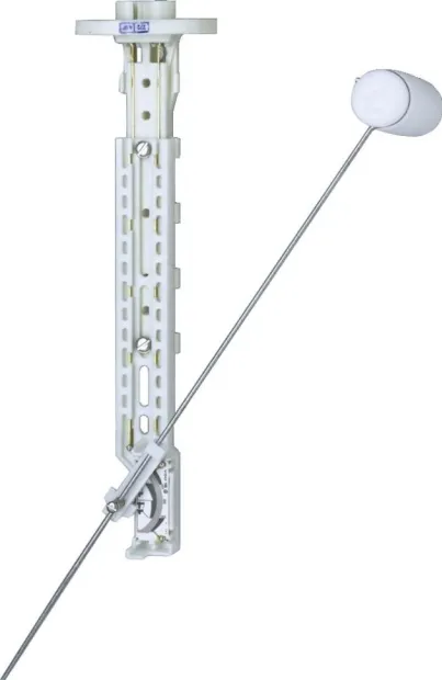 Jauge à levier carburant 12/24V 10-180 ohms 150 à 600mm