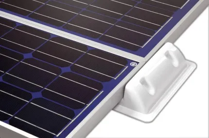 Kit 2 profilés fixation panneau solaire 245mm - Blanc