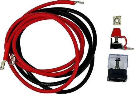 Kit câbles+fusible 25² 125A KEYBOX longueur 2m noir et rouge MRBF125A
