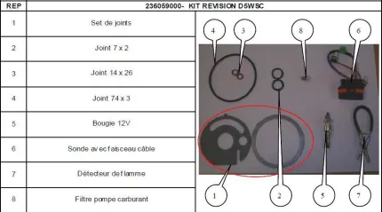 Kit Révision HYDRONIC D5WSC 12V (25 1920 - 25 1975)