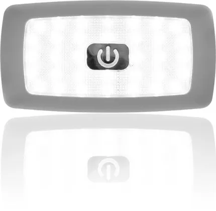 Plafonnier 34 LEDs 12Vdc - L: 135mm - Blanc froid avec interrupteur tactile