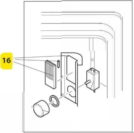 Plafonnier + support de thermostat pour BI53/75