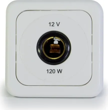 Prise 12V DIN encastrable blanc
