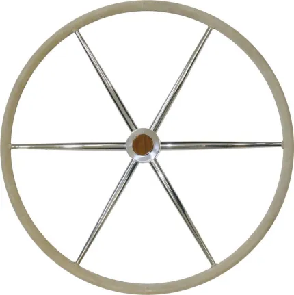 Roue inox gainée cuir Ø 700mm cône MO
