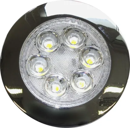 Spot 6 POWERLEDs étroit 60° - 10-30V - Ø 90mm - IP67