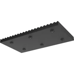 Support de montage en acier peint + vis à bois en acier inoxydable A2 + 2 sangles