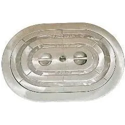 Trappe oblongue 19''x26'' en aluminium avec dormant aluminium (avec charnières)