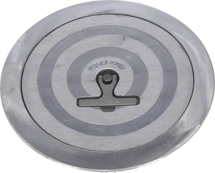 Trappe ronde 12'' en aluminium avec dormant aluminium (sans charnière)