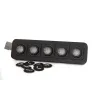 Clavier de commande Powerkey Pro à 5 touches RGB de Ø24mm, avec protocole J1939 et connecteur Deutsch à 4 broches