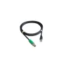Adaptateur Ethernet 1.80m prise M12-X Mâle vers prise RJ45 Mâle