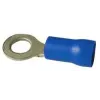 Boîte 100 cosses rondes 4mm bleue - standard