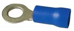 Boîte 100 cosses rondes 8mm bleue - standard