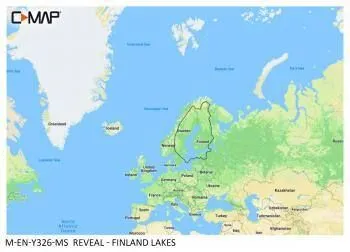 Carte C-MAP® Reveal™ Finlande : Lacs