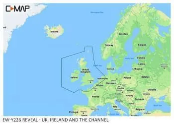 Carte C-MAP® Reveal™ Irlande / Royaume-Uni / Manche