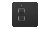 Clavier à 2 boutons en aluminium anodisé noir, va-et-vient, dimmer et alimentation de 6 à 22Vdc