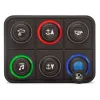 Clavier de commande Powerkey Pro à 6 touches RGB de Ø15mm, avec protocole CANopen, sans ses pastilles gravées
