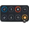 Clavier de commande Powerkey Pro à 8 touches RGB de Ø15mm, avec protocole J1939, sans ses pastilles gravées
