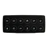 Clavier de commande Powerkey Pro V2 Lisse à 12 touches RGB de Ø15mm, avec protocole CANopen, sans ses pastilles gravées