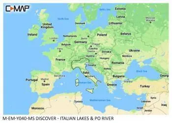 Carte C-MAP® Discover™ Lacs Italiens & Rivière Po