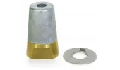 Ecrou anodique avec frein Ø22/25mm, 16x200mm