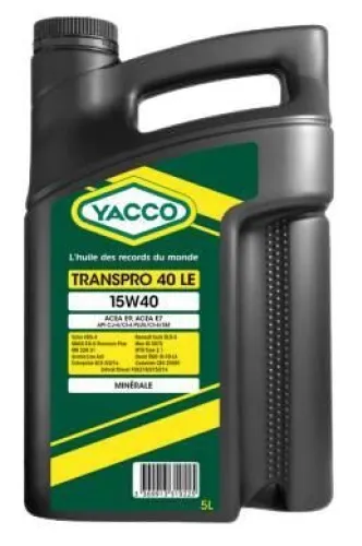 Huile YACCO TRANSPRO 40 LE 15W40 - 5L