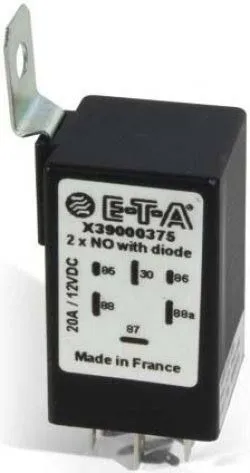 Mini relais bipolaire 12VDC 20A