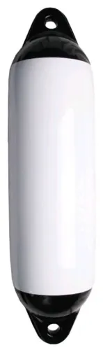 Pare-battage cylindrique blanc / 2 anneaux noirs Ø300 x L900mm