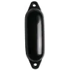 Pare-battage cylindrique noir / 2 anneaux noirs Ø240 x L700mm
