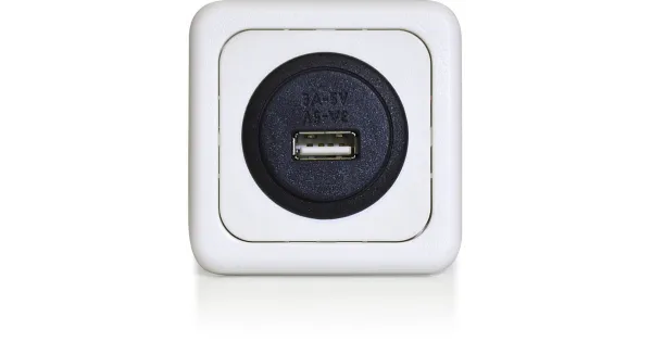 Double Prise USB Encastrable 12/24V 5V – 2 Ports (1A + 2,1A) Pour Voiture, Camion, Caravane, Bateau – Charge Rapide & Étanche