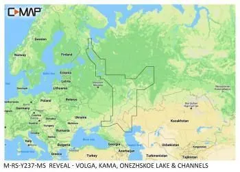 Carte C-MAP® Reveal™ Volga / Kama / Lac Onega + Canaux