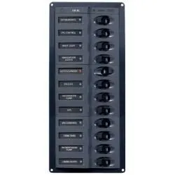 Tableau 12 disjoncteurs unipolaires vertical 12V