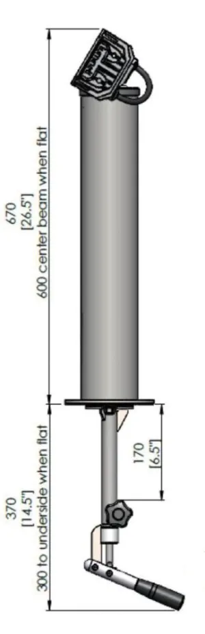 PROJECTEUR LED SL B 80W 2x3,5° - VERSION BRAS COURT / TUBE LONG