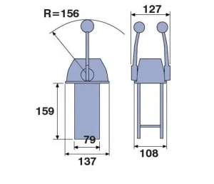 Boitier de commande pupitre mono-fonction