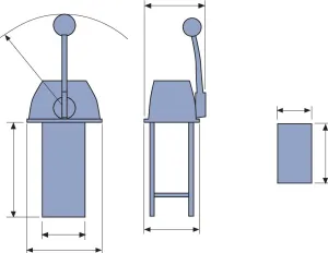 Boitier de commande pupitre mono-fonction