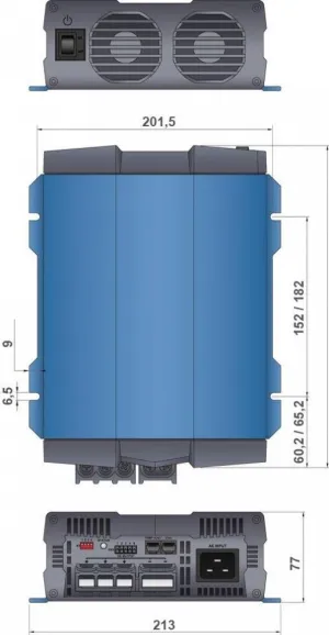 Chargeur 12V 80A 3 sorties