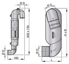 Cols de cygne pour tuyau Ø40mm