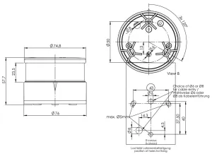 FEU LED SERIE 34 TOUT HORIZON BLANC 360° 12-24V