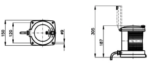 FEU SERIE 500 BABORD 112.5°, 12-24V