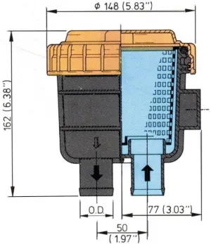 Filtre eau PVC Ø5/8
