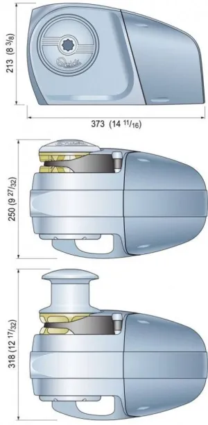 Guindeau horizontal Hector 1000W 24V 8mm