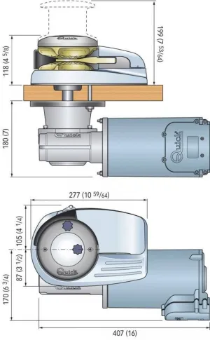 Guindeau vertical Dylan 12V 1700W sans poupée 12mm