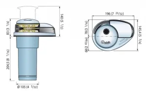 Guindeau vertical Prince 12V 500W 8mm