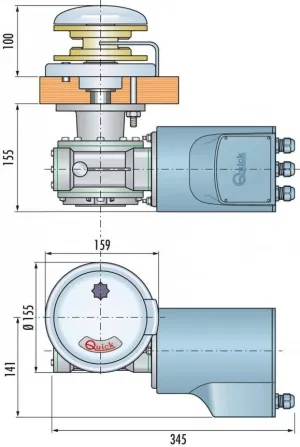 Guindeau vertical Rider 12V 700W sans poupée 8mm
