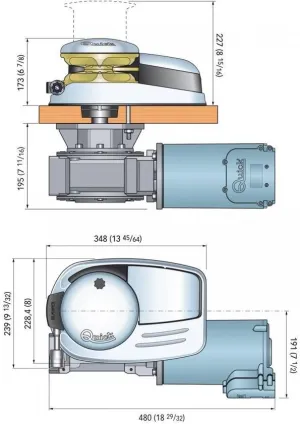 Guindeau verticale Dave 24V 2300W